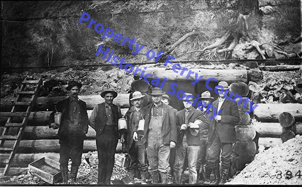 Miners at the Blacktail Mine in Eureka Gulch