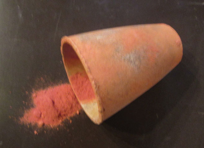 A sample of powdered material used to melt ore samples.